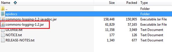 commons-logging-1.2.jar file inside the downloaded zip file