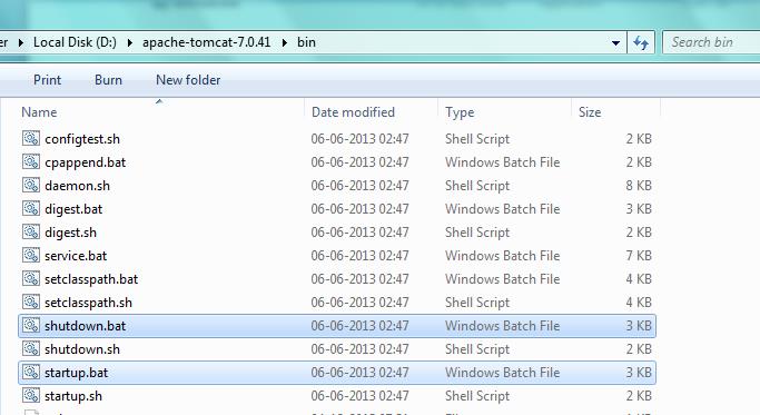 Tomcat Download scree - 2