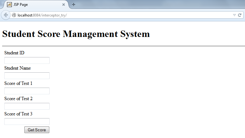Figure: First run of application
