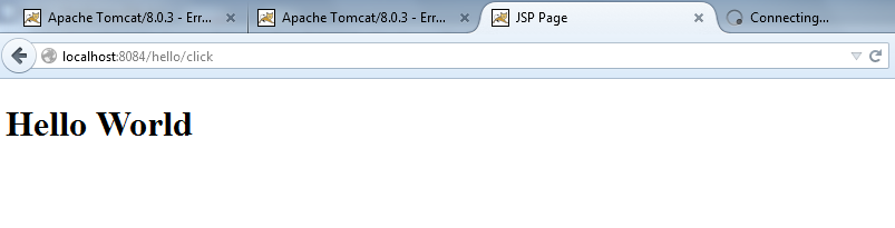 Figure : Output of Hello World Application.