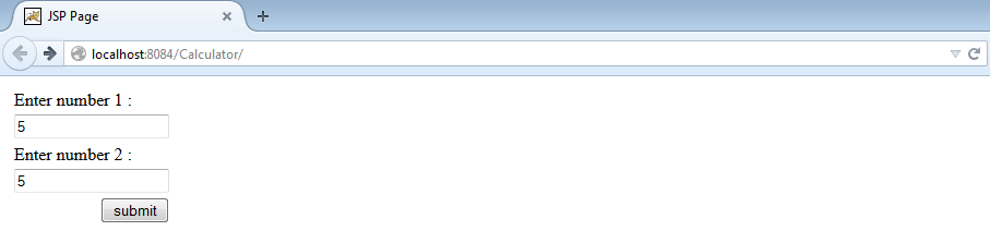 Figure : enter two numbers (normal calculator)