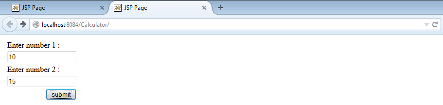 Figure : enter two numbers (Scientific calculator )