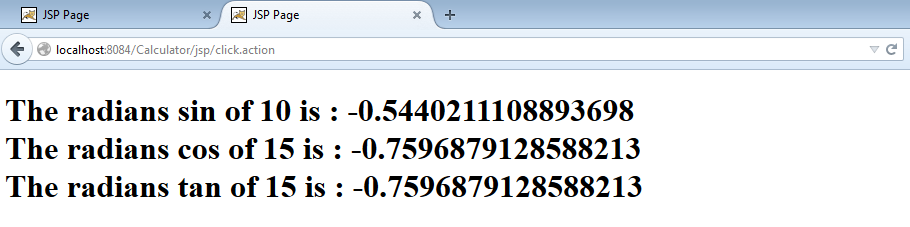 Figure : Result page