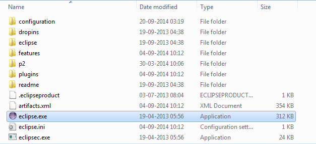 Fig - File to start Eclipse