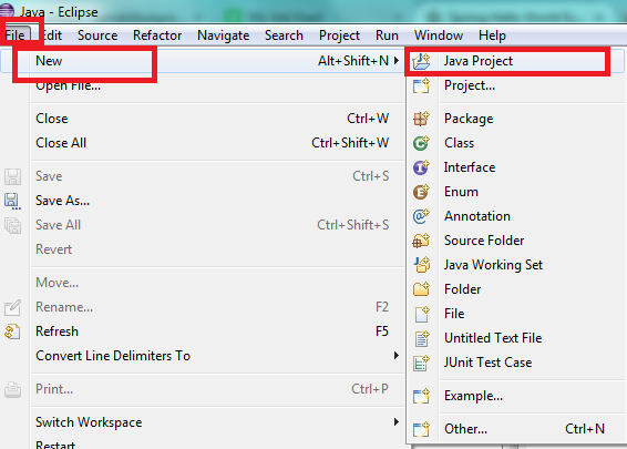 Create Java Project In Eclipse